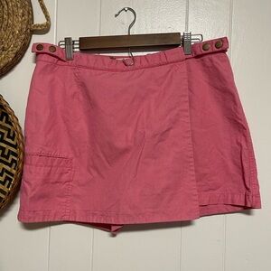 Hilfiger Tennis Skort 12 Women Pink Faux Wrap Pocket Zipper